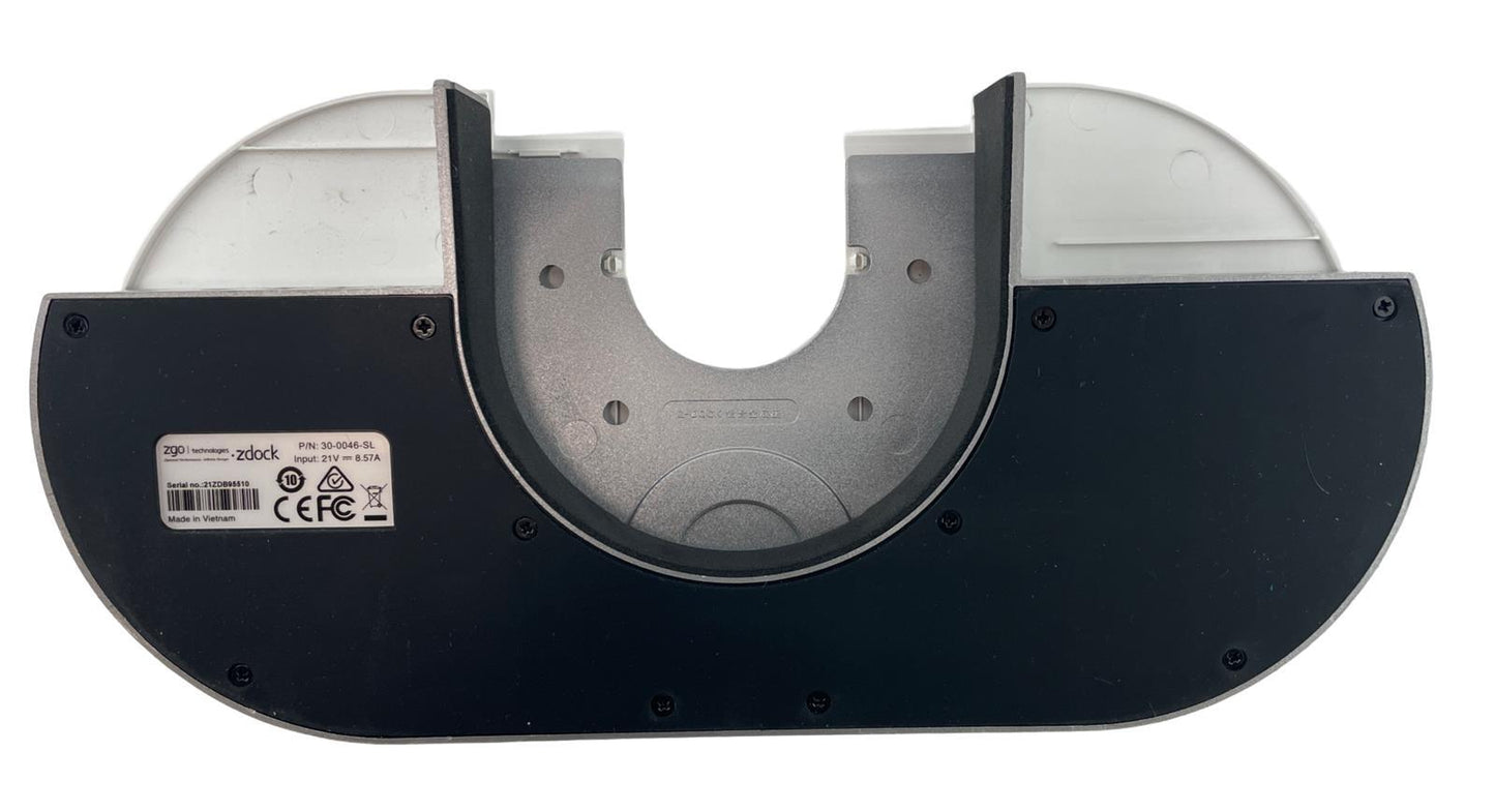 ZGO Zdock 30-0046-SL Dual Video USB Zgonic Monitor Arm Docking Station - White
