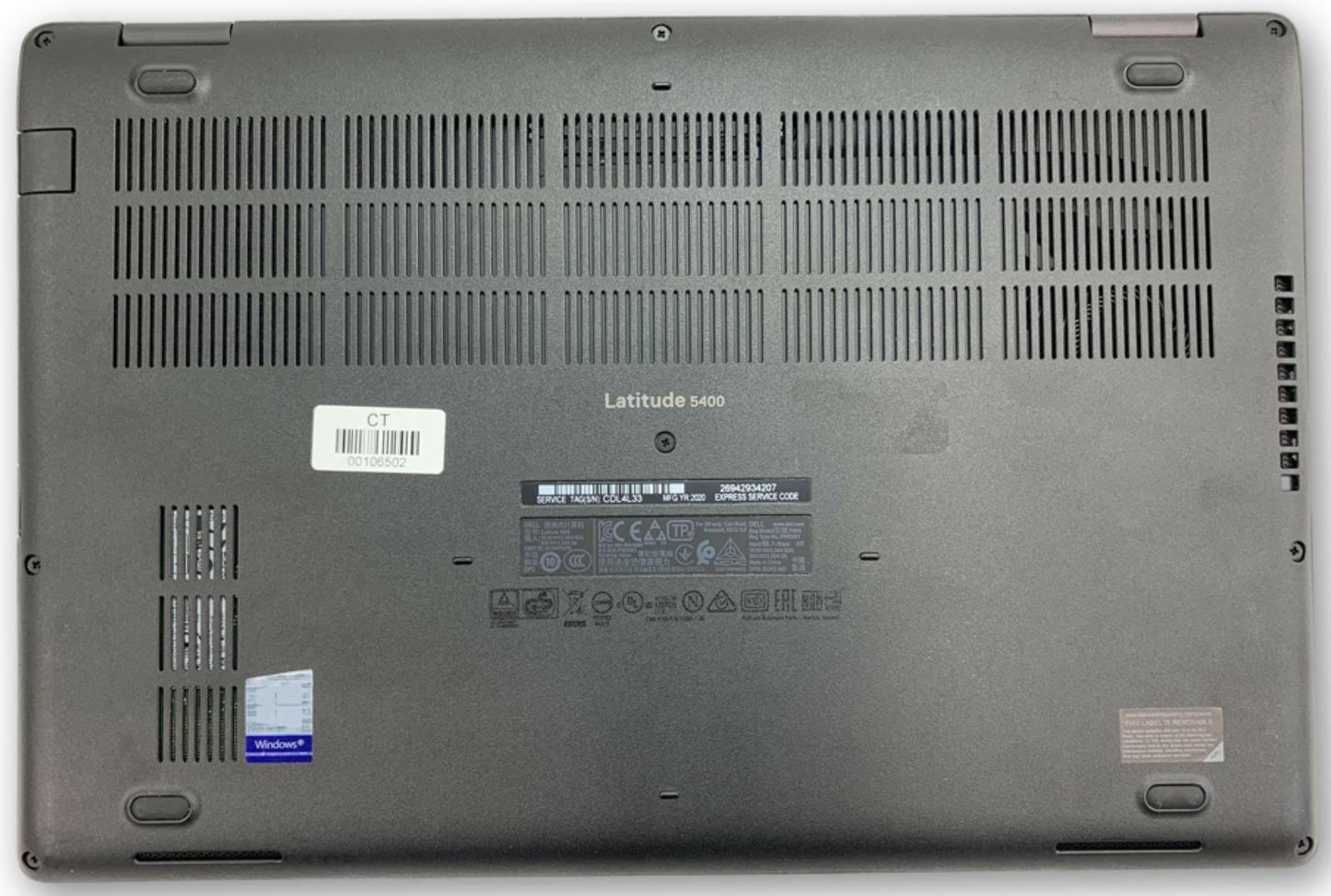 Dell Latitude 5400 Quad Core i5-8365U 1.60GHz 128GB SSD 16GB RAM Windows 10 Pro
