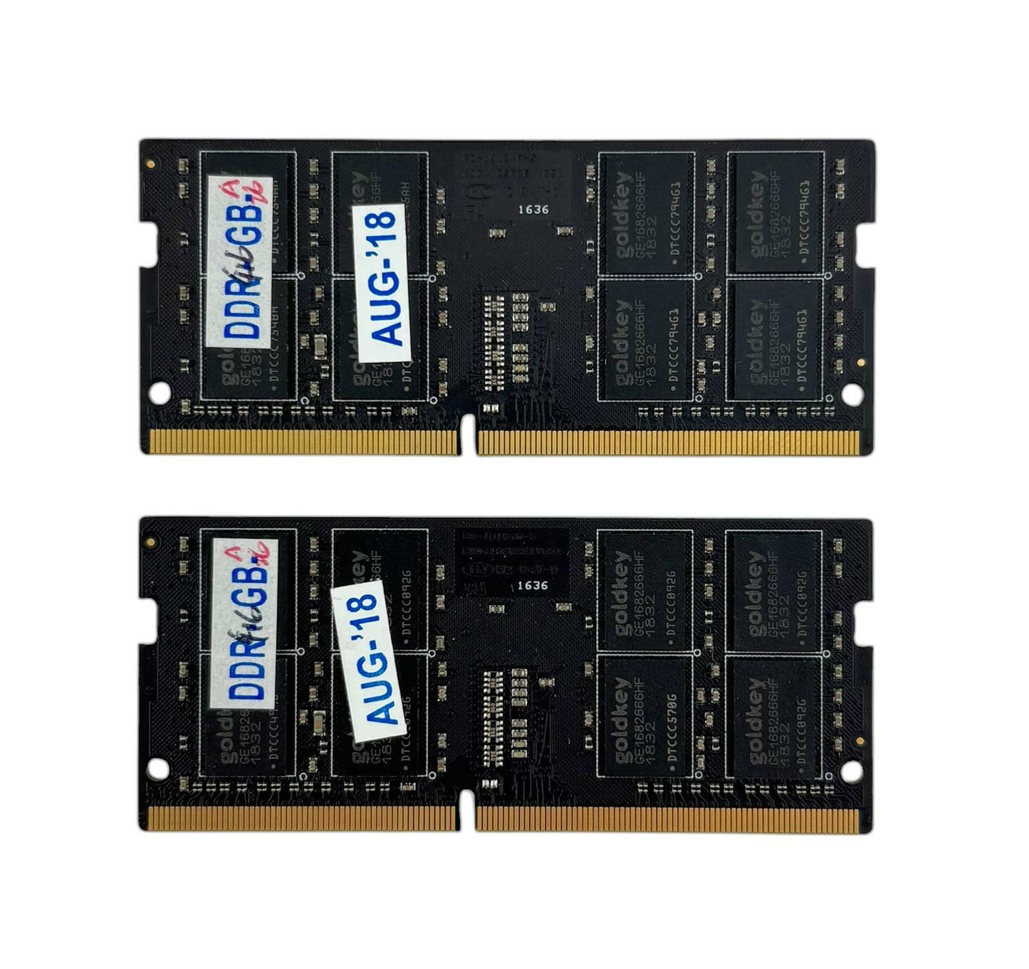 Lot of 2 - Goldkey GKE160SO102408-2666A 16GB DDR4 PC2666 CL19 RAM Memory