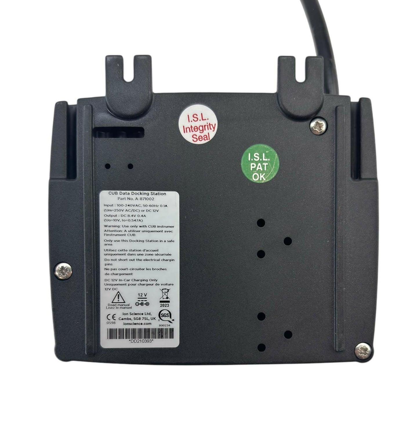 ION Science CUB 10.6 eV PID Personal VOC Gas Detector w/ Data Docking Station