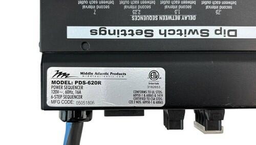 Middle Atlantic PDS-620R 6-Step 120V Power Sequencer