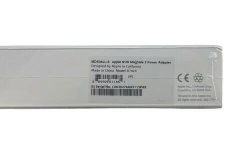 NEW - Sealed - Genuine Apple A1424 85W MagSafe 2 Power Adapter