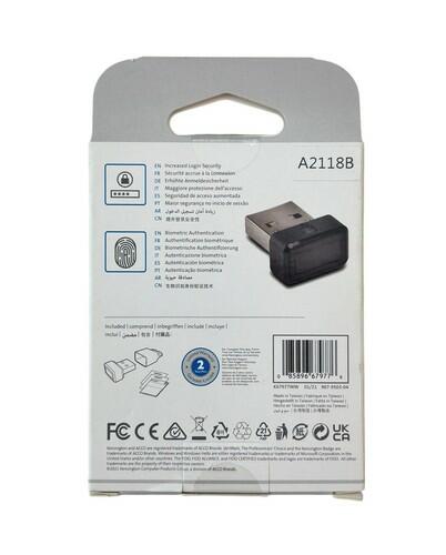 NEW - Kensington VeriMark USB Fingerprint Key Fido U2F Windows Hello K67977WW