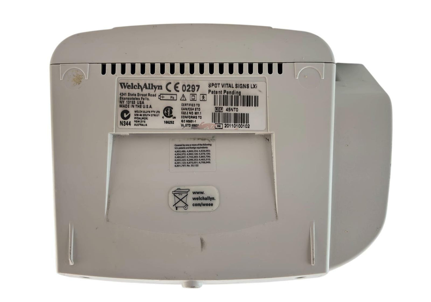 Welch Allyn 45NTO Spot Vital Signs LXi Vital Signs Patient Monitor - No Battery