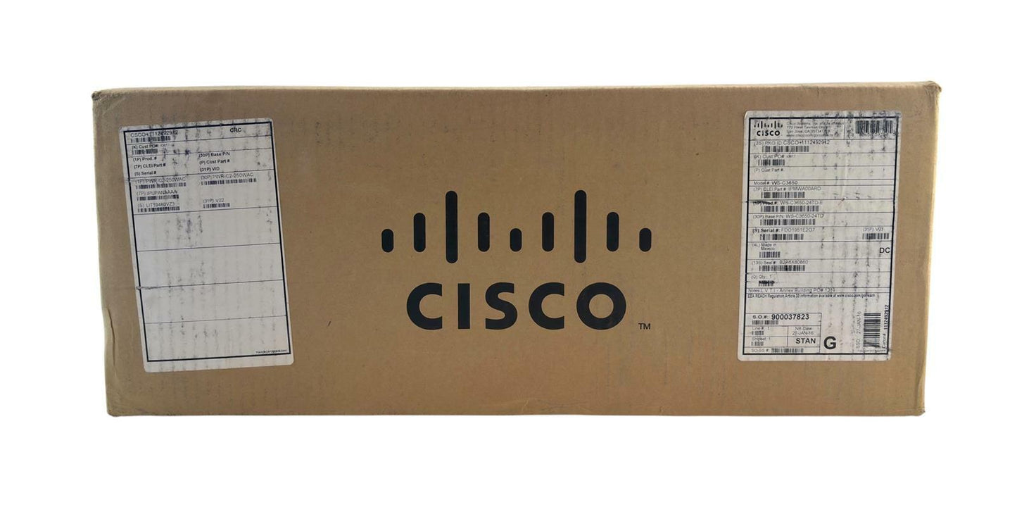 Cisco Catalyst 3650 Series WS-C3650-24TD-E V03 24-Port Gigabit Network Switch
