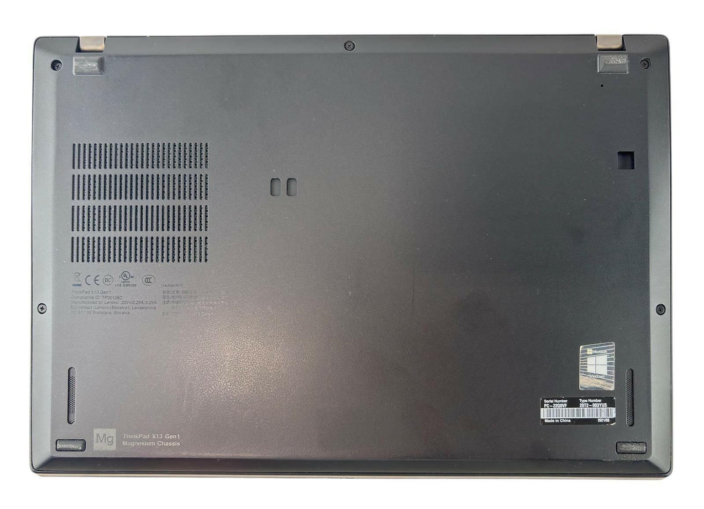 Lenovo ThinkPad X13 Gen 1 Quad Core i7-10510U 1.80GHz 256GB SSD 16GB RAM Win11
