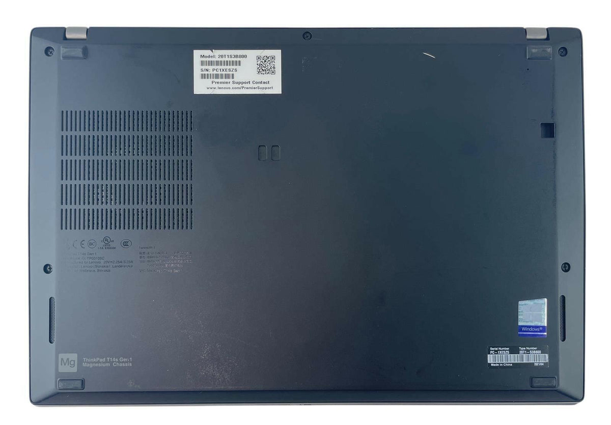 Lenovo ThinkPad T14s Gen 1 Quad Core i7-10610U 1.80 GHz 512GB SSD 16GB RAM Win11