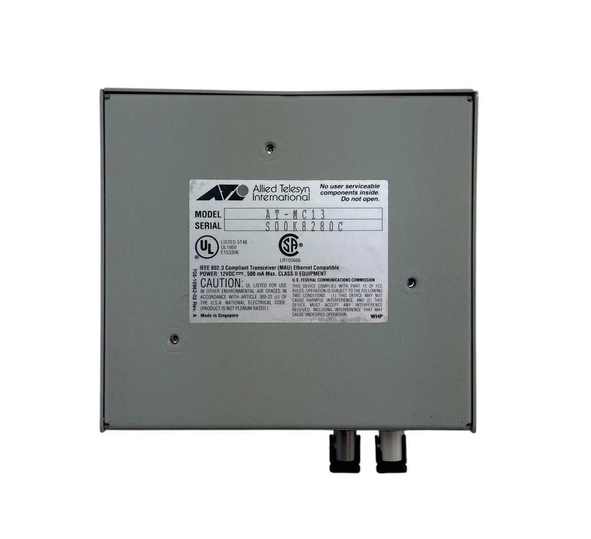 Allied Telesyn MC13 Ethernet Media Converter AT MC101XL 10
