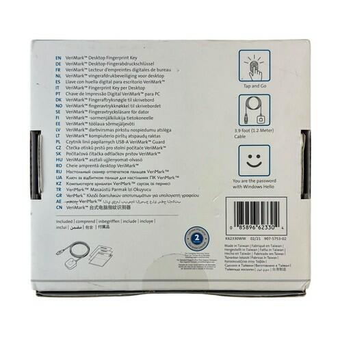 NEW - Kensington VeriMark Desktop USB Fingerprint Key Fido U2F K62330WW