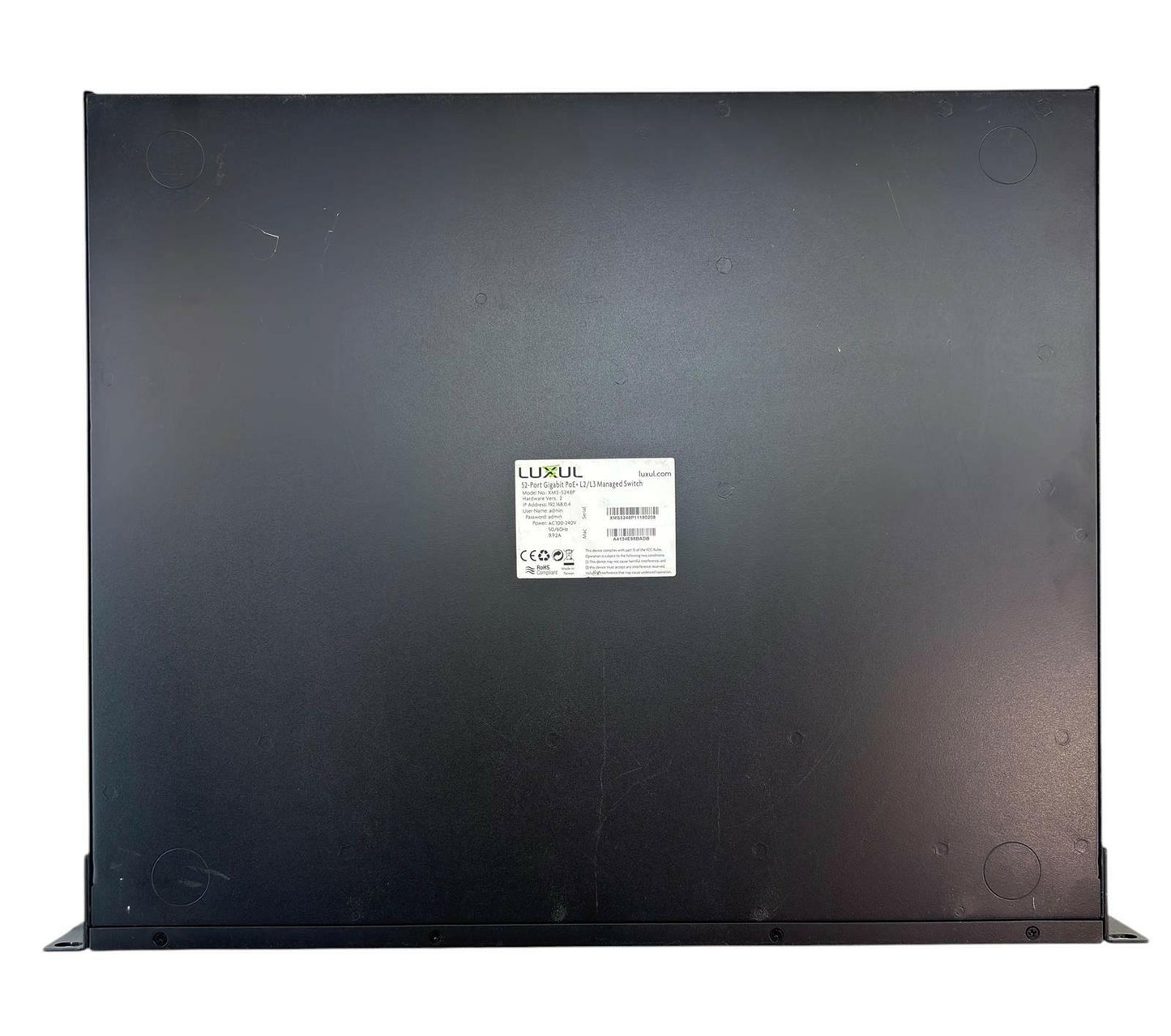 Luxul XMS-5248P 52-Port Gigabit PoE+ L2/L3 Managed Network Switch