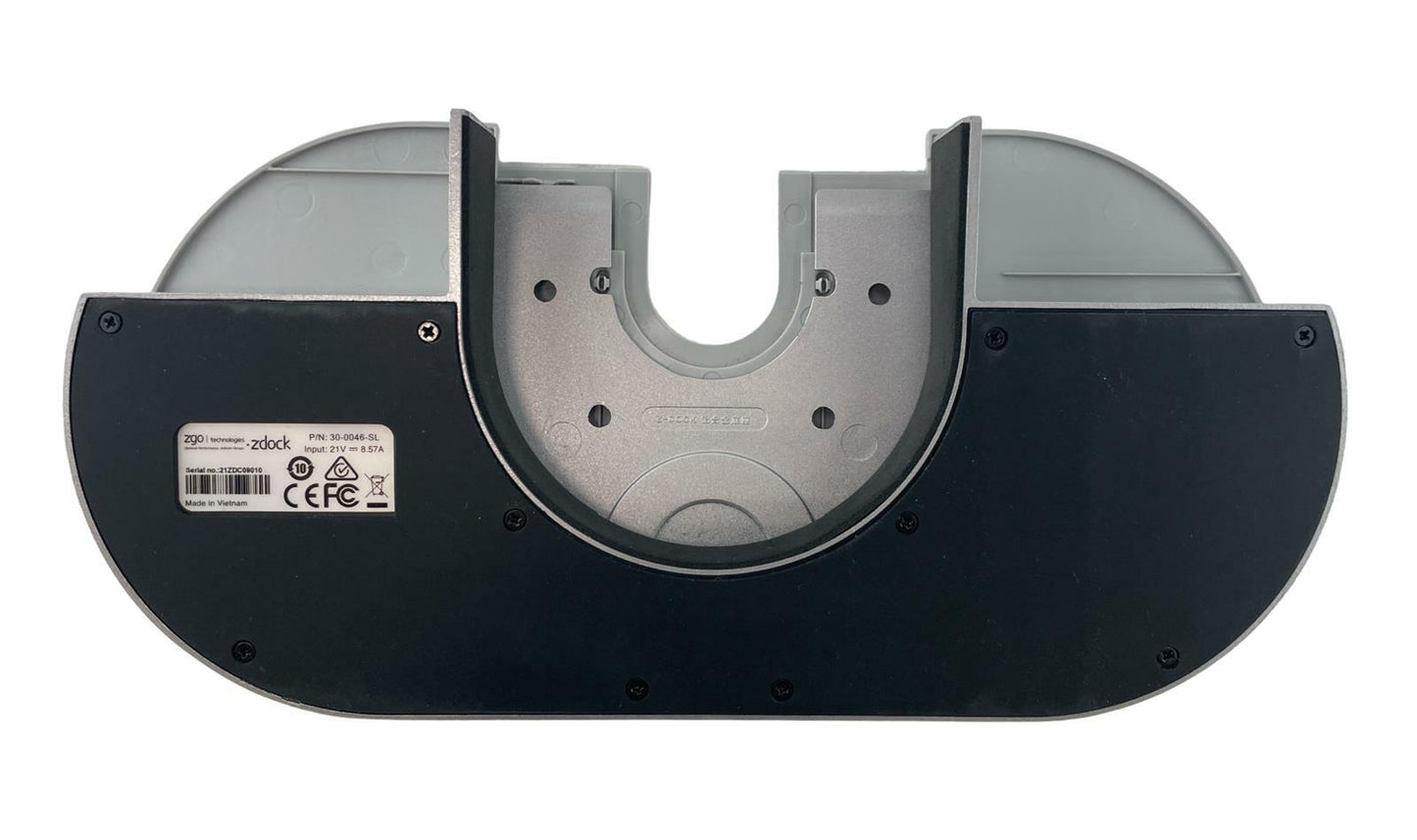 ZGO Zdock 30-0046-SL Dual Video USB Zgonic Monitor Arm Docking Station - Gray