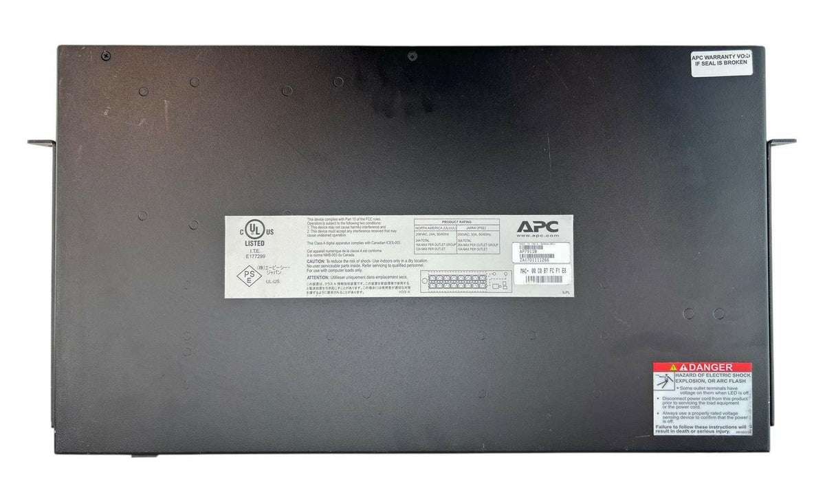 APC AP7911B 16-Outlet Switched 2U Rack PDU Power Distribution Unit 30A 208V