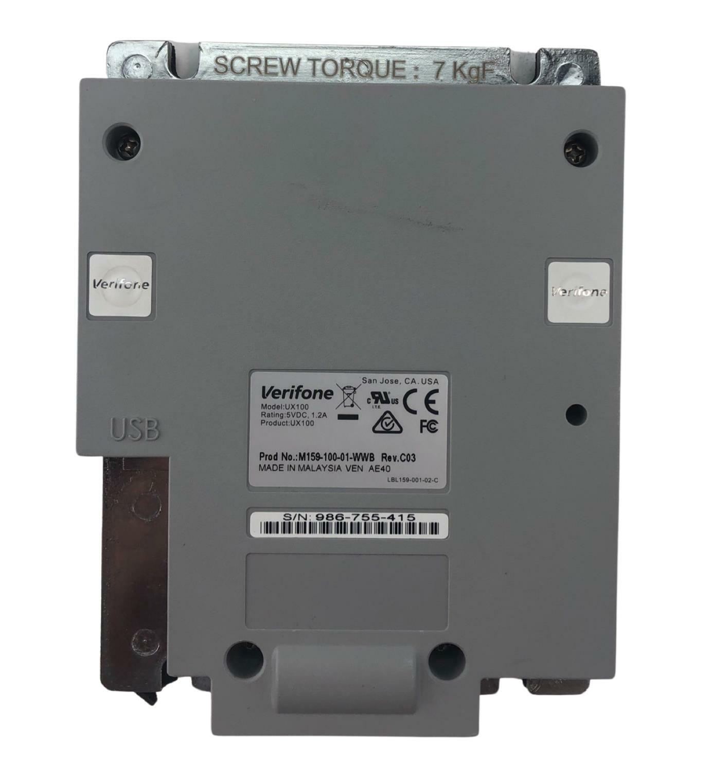 Verifone UX100 Card Reader International Keypad Display M159-100-01-WWB
