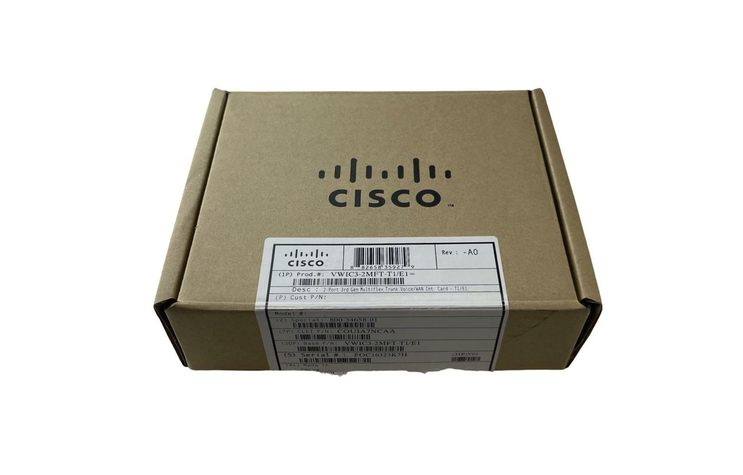 NEW - Open Box - Cisco VWIC2-2MFT-G703 2-Port G.703 Multiflex VWIC Card