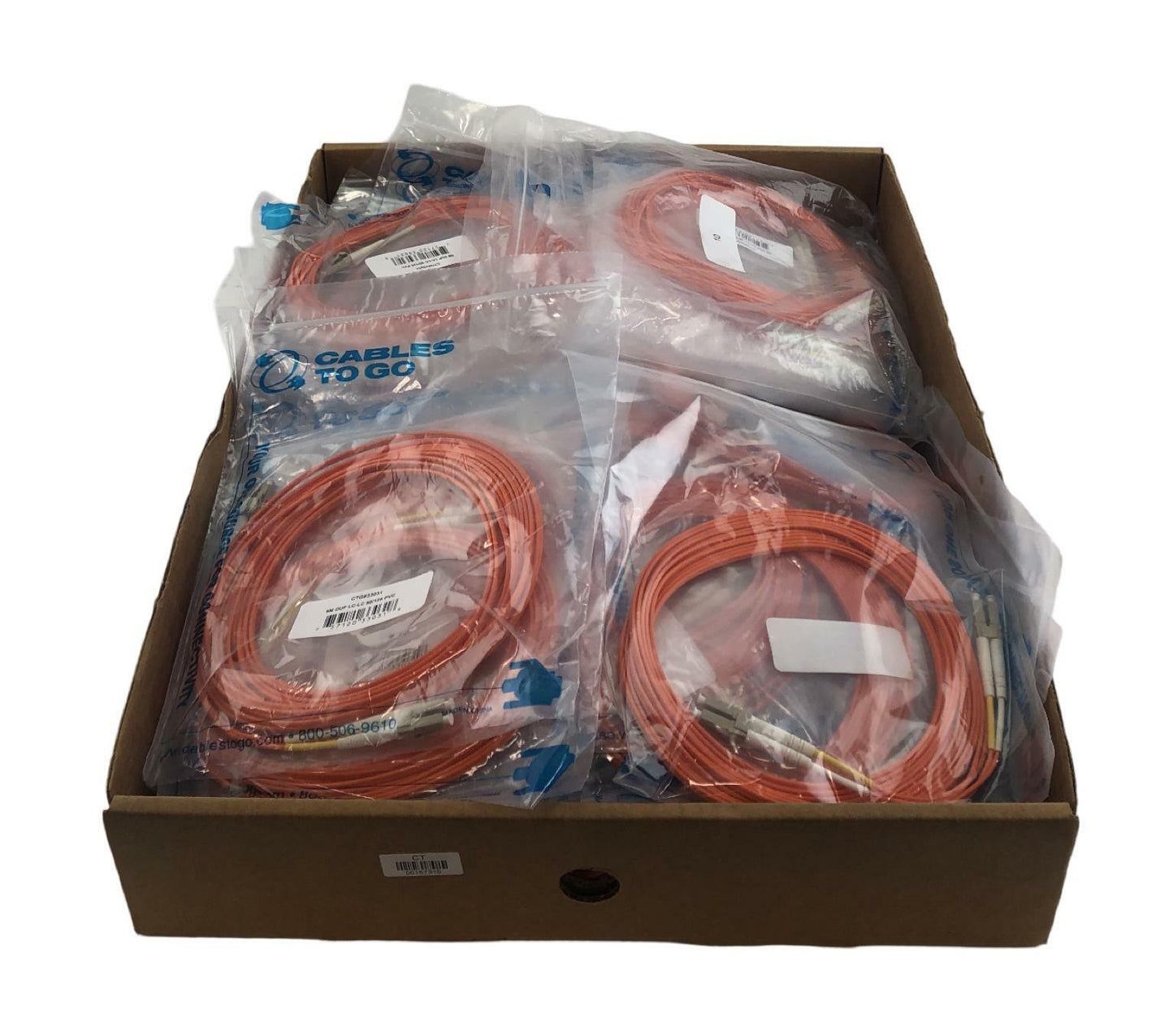 NEW - Lot of 51 - Cables To Go 5M LC-LC 50/125 PVC Fiber Optic Cable Orange