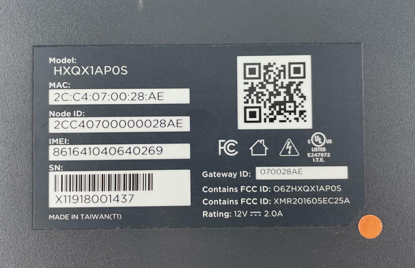 MachineQ Area 8c HXQX1AP0S 8-Channel LoRaWAN Cellular/Ethernet Gateway