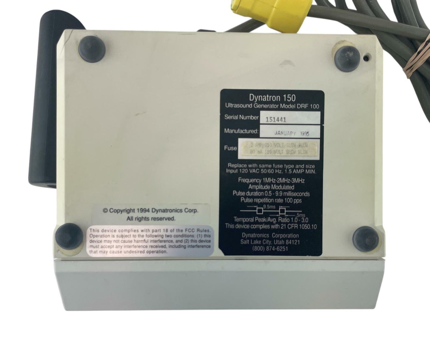 Dynatronics Dynatron 150 DRF-100 Ultrasound Therapy Generator - READ