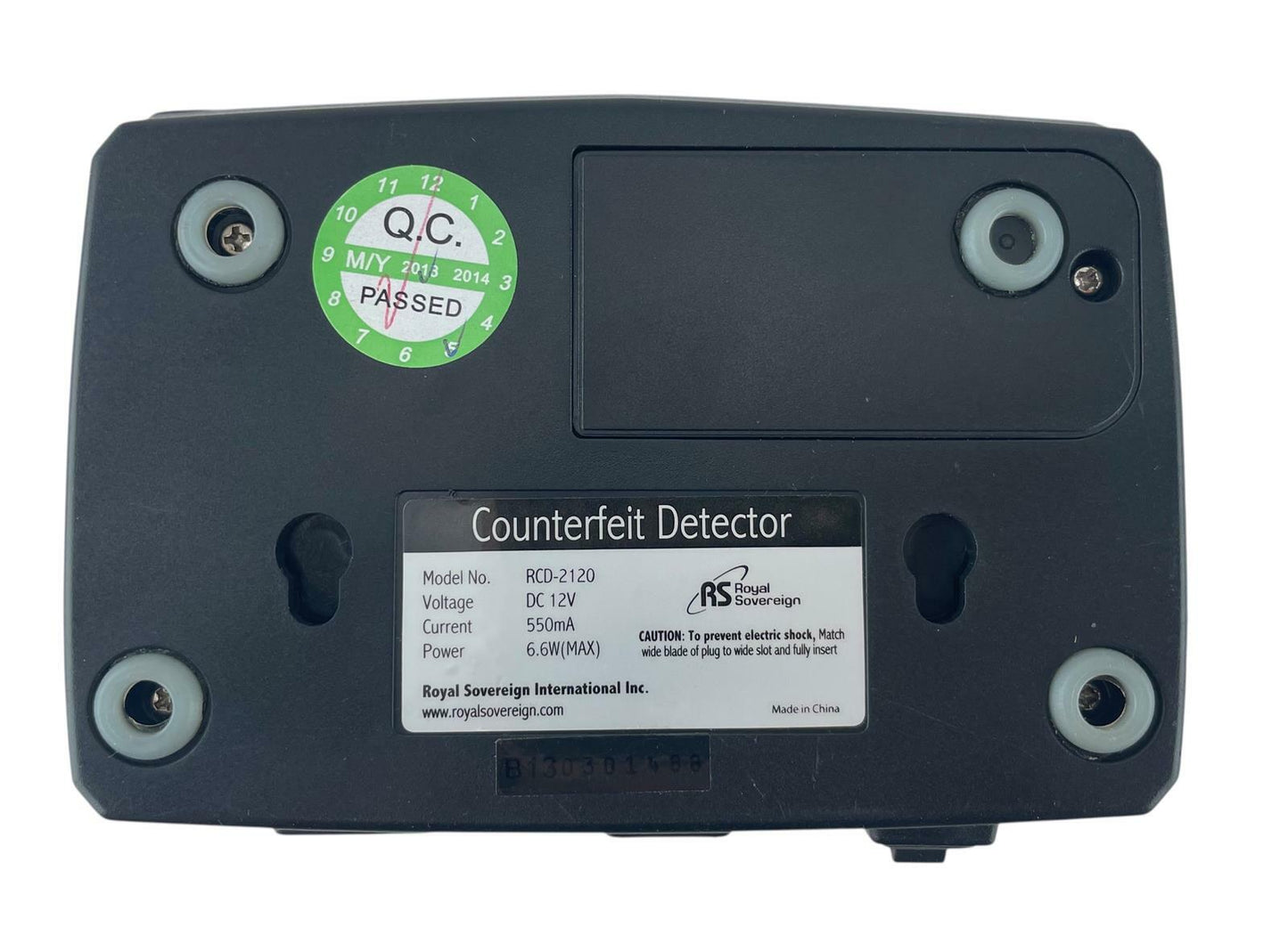 Royal Sovereign Quick Scan Counterfeit Bill Detector RCD-2120