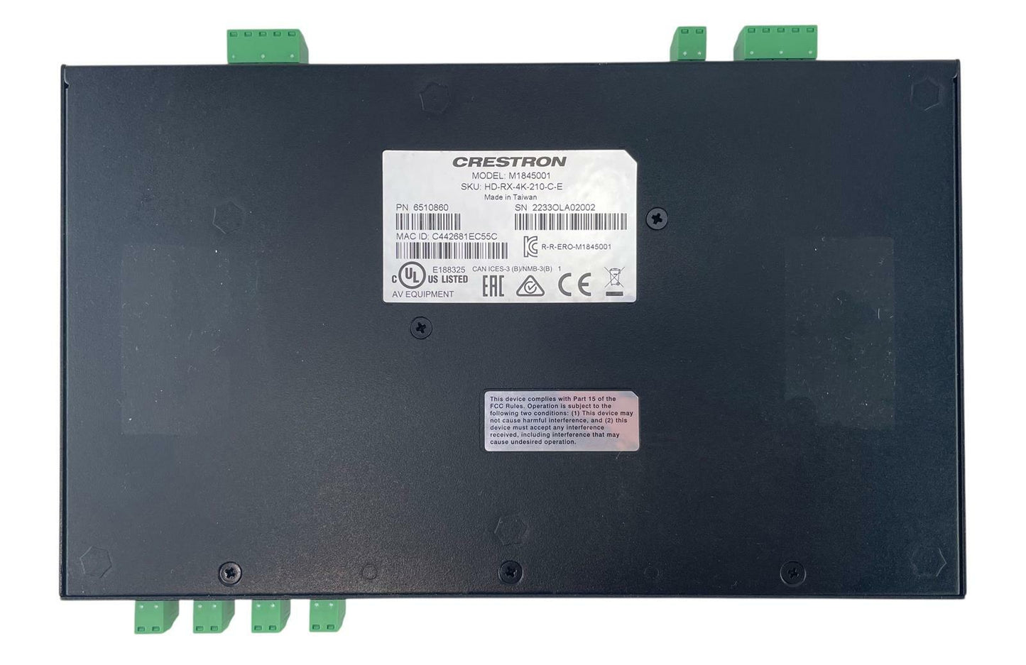 Crestron M1845001 HDMI 4K Multiformat Switch and Receiver HD-RX-4K-210-C-E