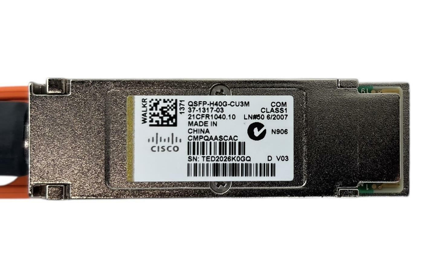 NEW - Open - Cisco QSFP-H40G-CU3M 3m QSFP+ 40Gbps Passive Direct Cable