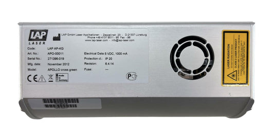 LAP AP-KG Laser Apollo Cross Green Patient Alignment APO-00011
