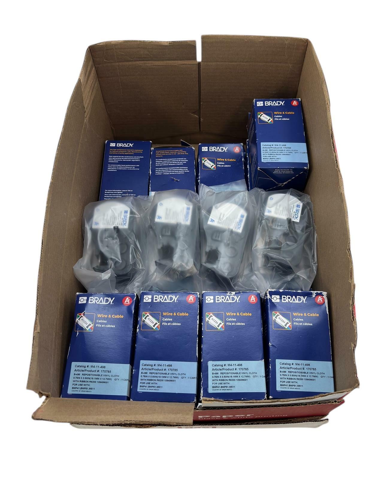 NEW - Lot of 21 - Brady M4-11-498 Wire & Cable 0.5" Vinyl Cloth Labels 170785