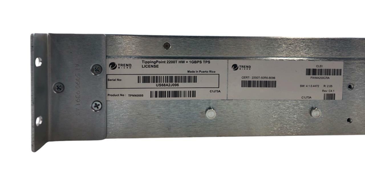 Trend Micro TippingPoint 2200T TPS Threat Protection Network Security System