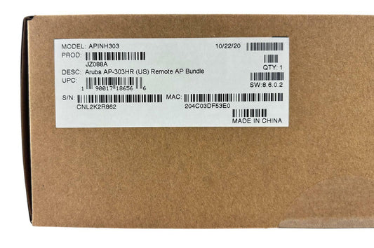 NEW - Open Box - Aruba APINH303 AP-303HR-US Remote Wireless Access Point JZ088A