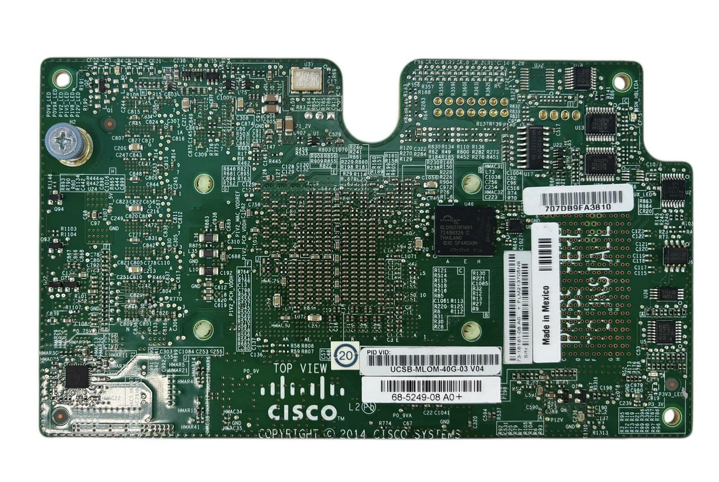 Cisco UCSB-MLOM-40G-03 V04 UCS Visual Interface Card 68-5249-08 A0+