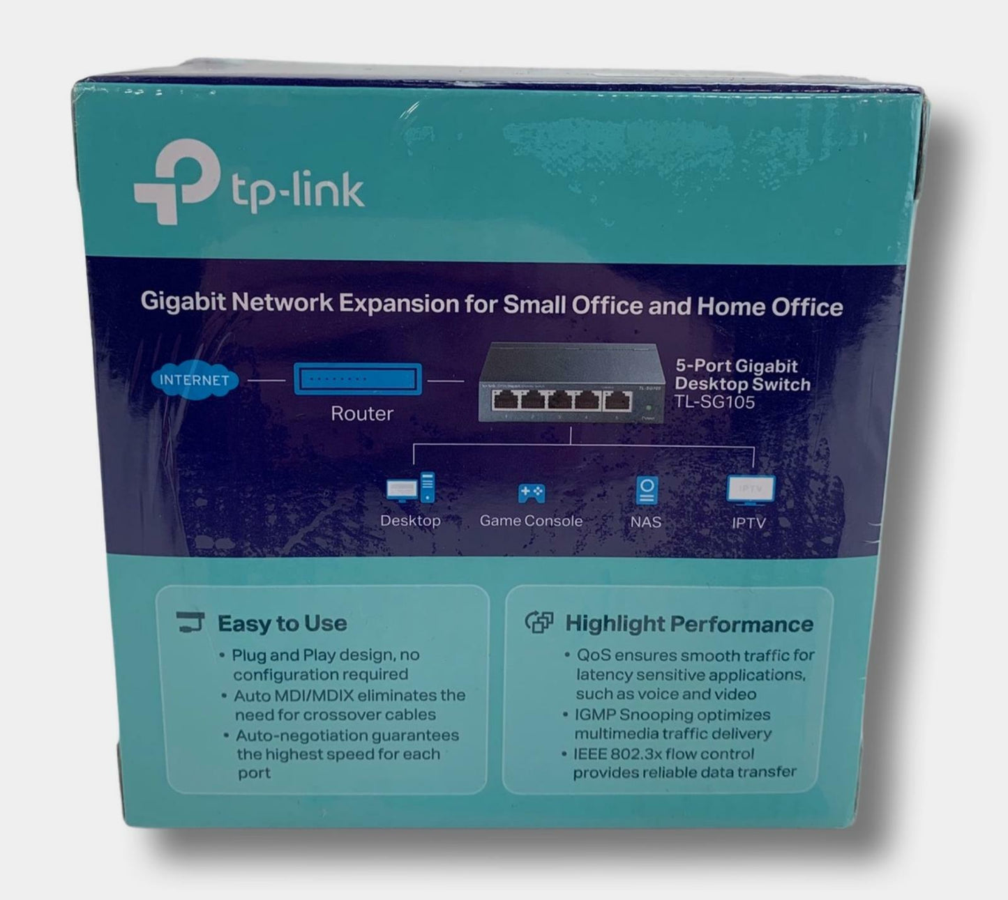 NEW - TP-LINK TL-SG105 5-Port Gigabit Ethernet Desktop Switch