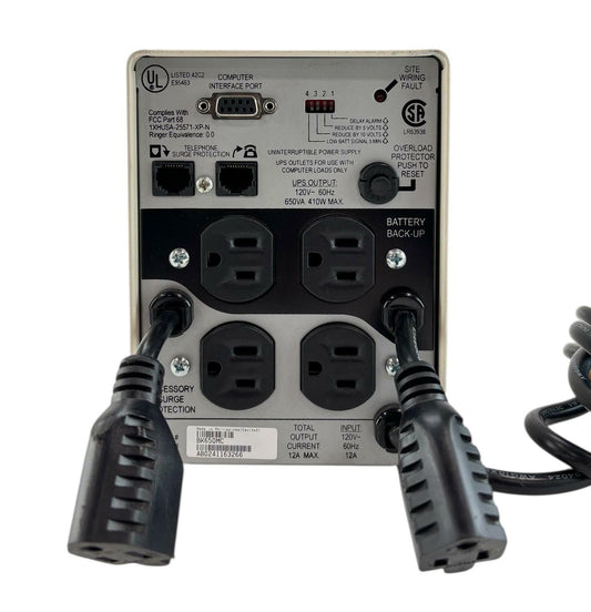 APC Back-UPS 650 BK650MC 650VA 410W 6-Outlet Battery Backup System - No Battery