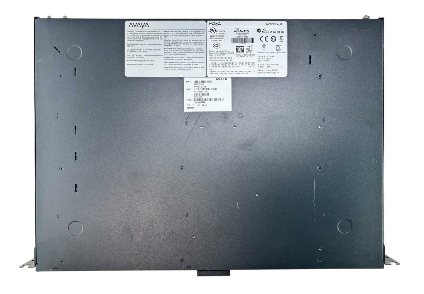 Avaya G430 Media Gateway w/ MM710, MM711 Modules
