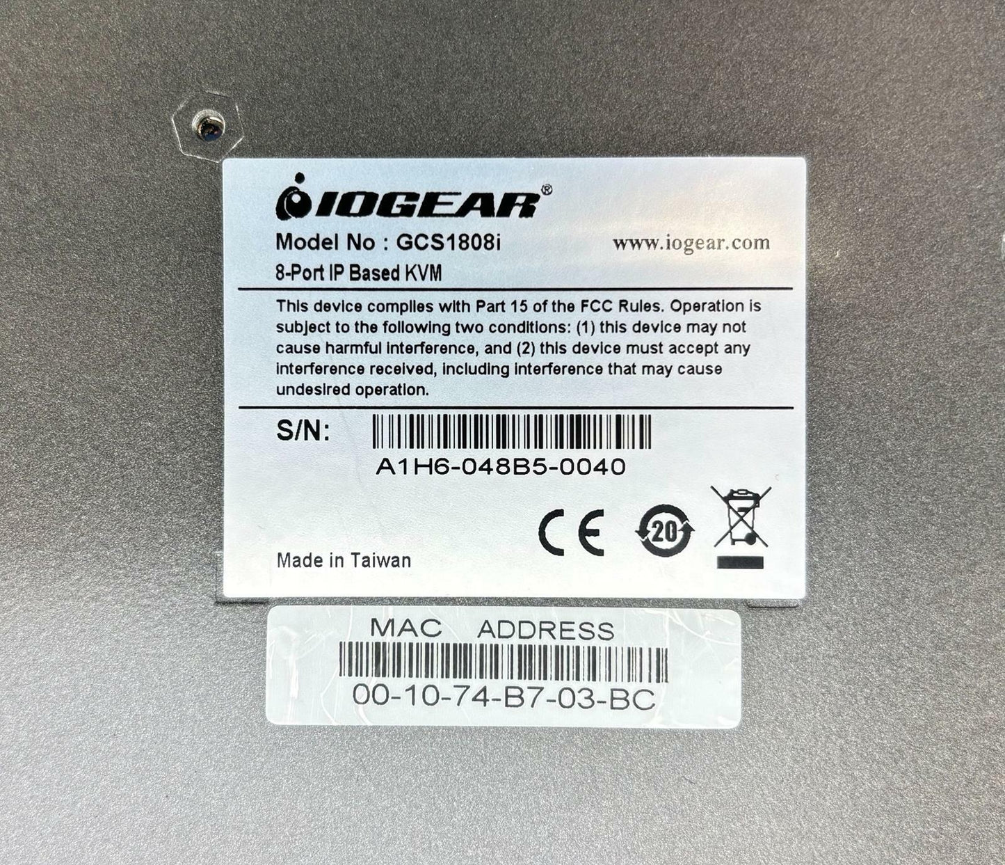 IOGEAR MiniView Ultra+ GCS1808i iP 8-Port IP Based KVM Switch