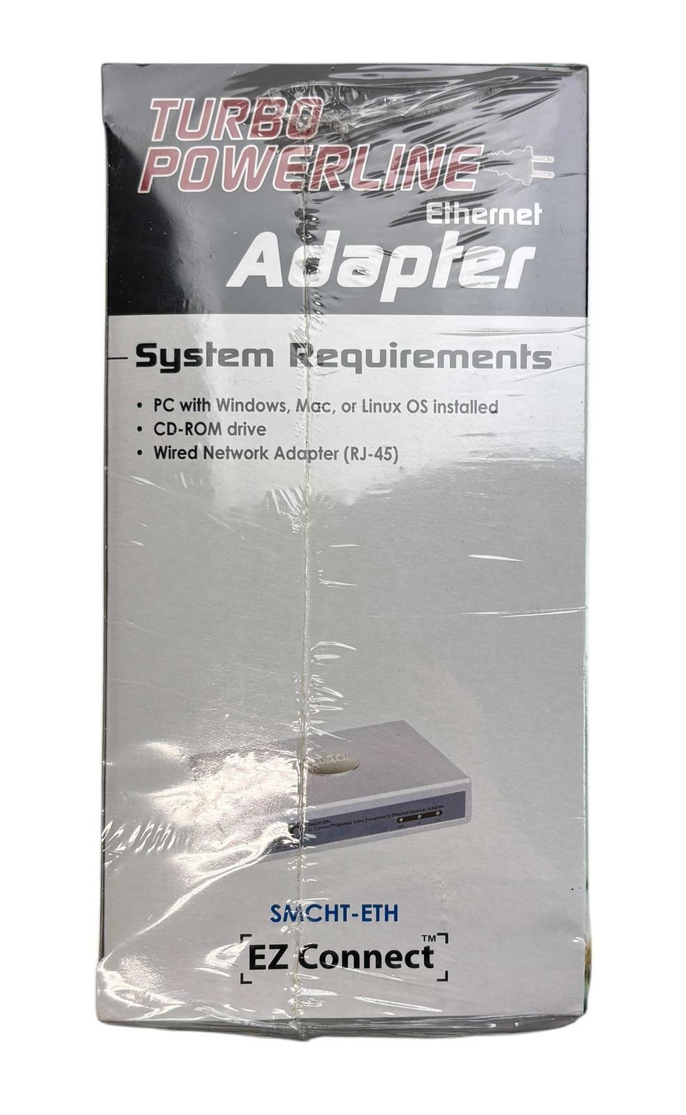 NEW - SMC Networks SMCHT-ETH Turbo Powerline EZ Connect Ethernet Adapter 85Mbps