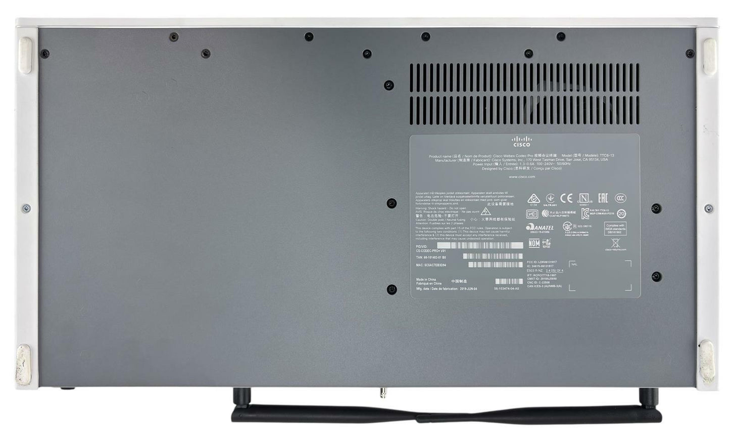 Cisco TTC6-13 CS-CODEC-PRO+ V01 Webex Video Conferencing Codec Pro