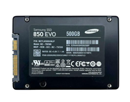 Samsung 850 EVO MZ-75E500 500GB SATA 6Gb/s 2.5" Internal SSD Solid State Drive