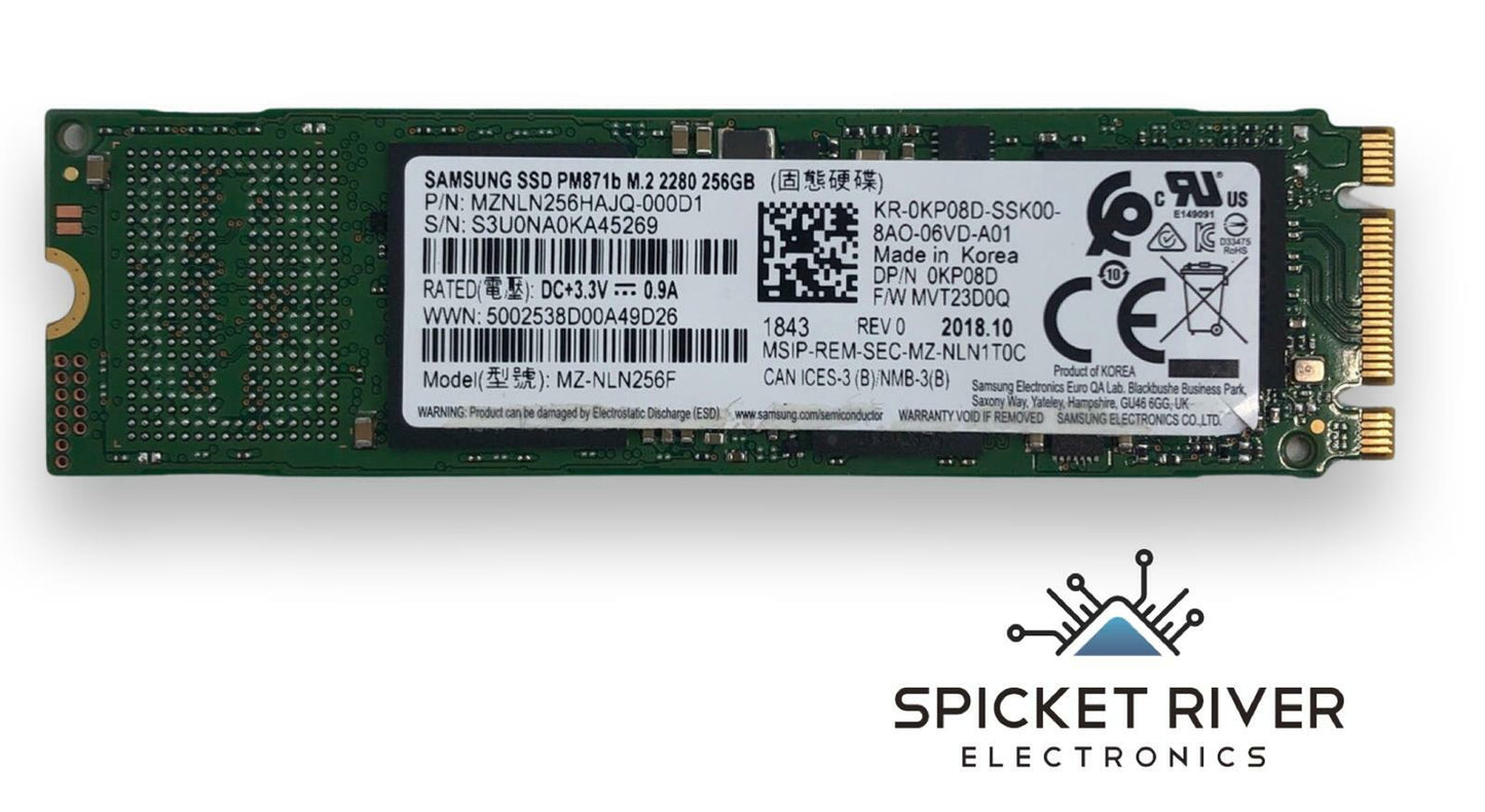 Samsung PM871b MZ-NLN256F 256GB M.2 2280 SATA SSD Solid State Drive