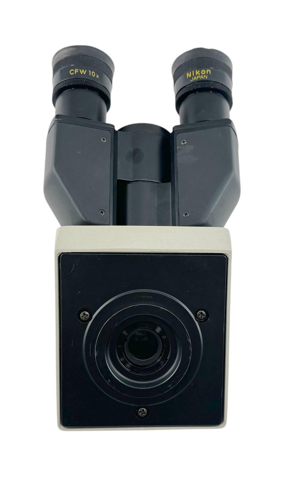 Nikon Labophot Binocular Microscope Head w/ CFW10x Lens Eyepieces