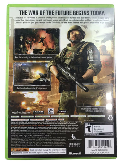 Microsoft Xbox 360 - Frontlines: Fuel of War w/ Game Manual
