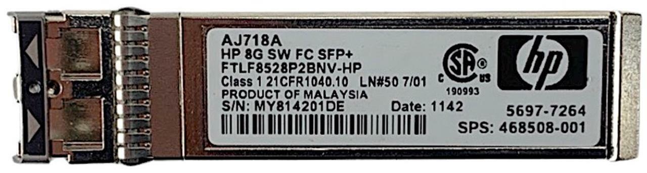 Lot of 9 - HP AJ718A 8Gbps SW FC SFP+ Transceiver Module