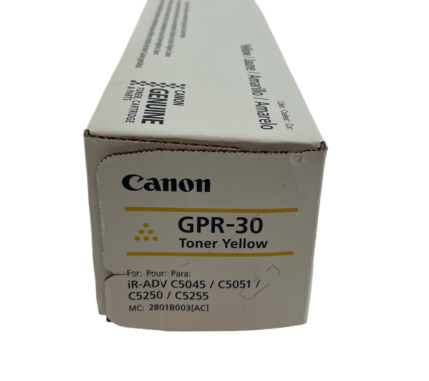 NEW - Canon imageRunner Advance GPR-30 Toner Cartridge - Yellow 2801B003(AC)