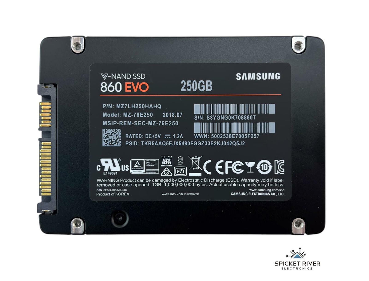 Samsung 860 EVO MZ-76E250 250GB SATA 6Gb/s 2.5" Internal SSD Solid State Drive