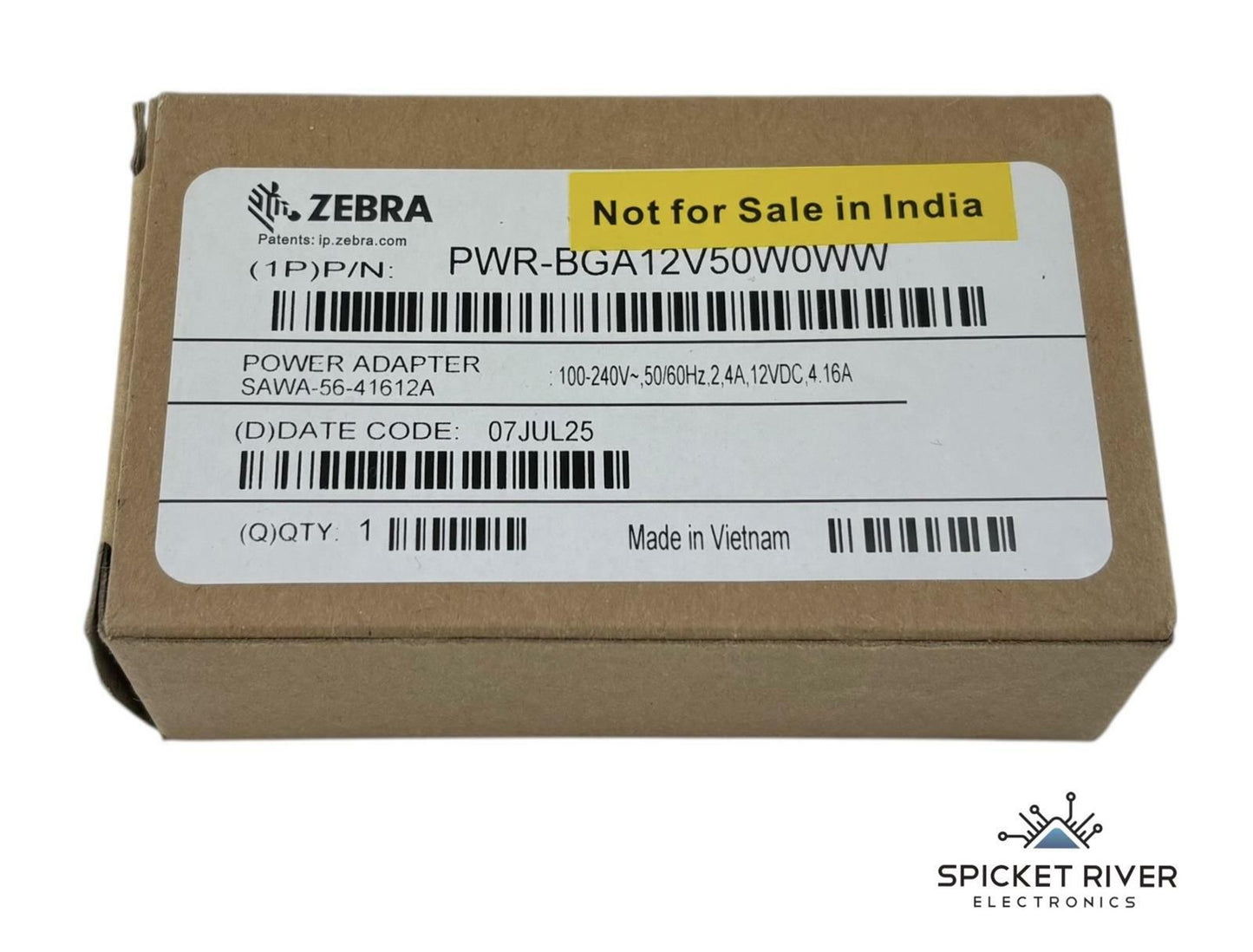 NEW - Genuine Zebra PWR-BGA12V50W0WW 12V 50W Power Adapter SAWA-56-41612A