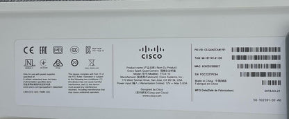 Cisco TTC8-10 Spark Webex Conference Room Quad Camera CS-QUADCAM v01