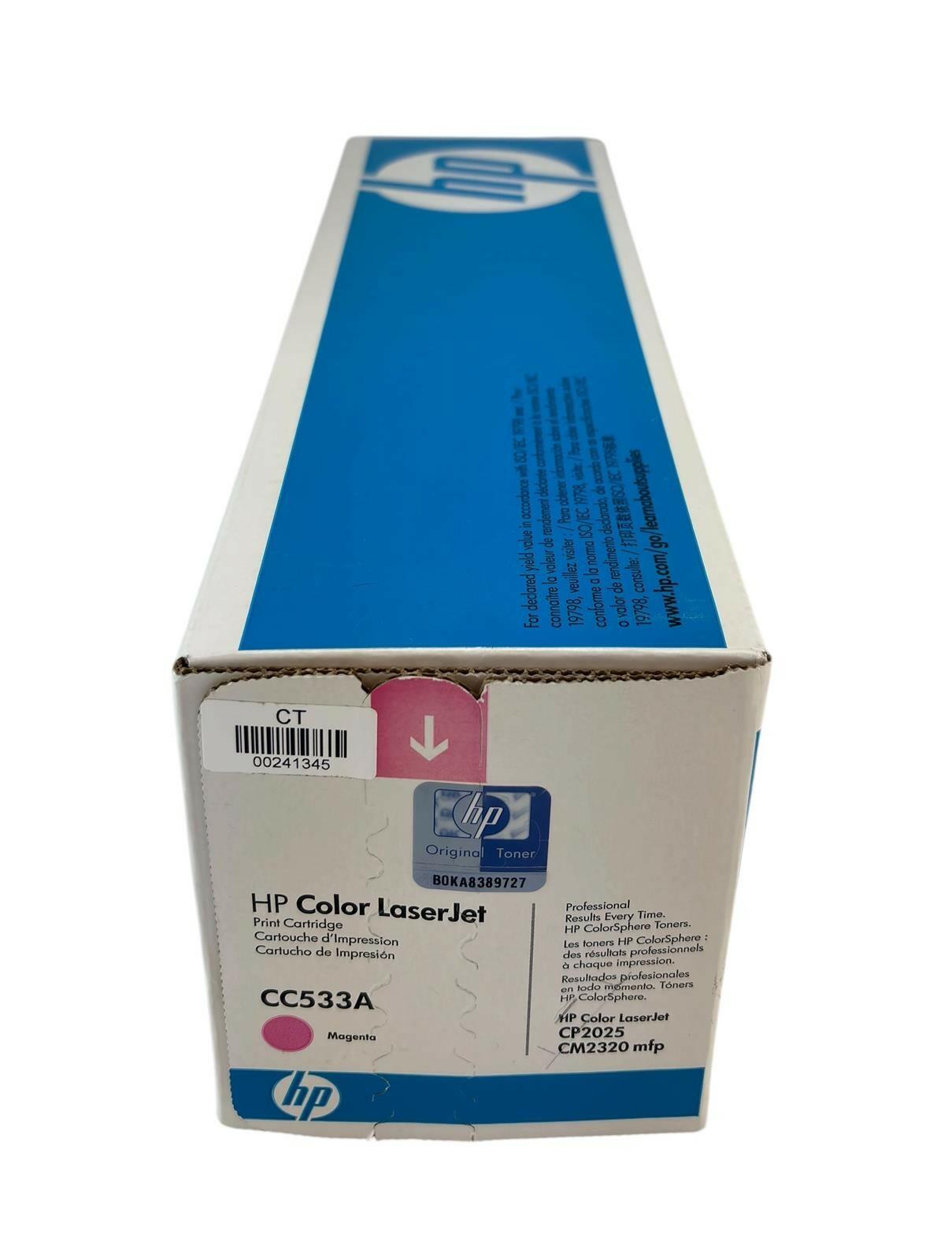 NEW - Genuine HP Color LaserJet CC533A Magenta Toner Cartridge