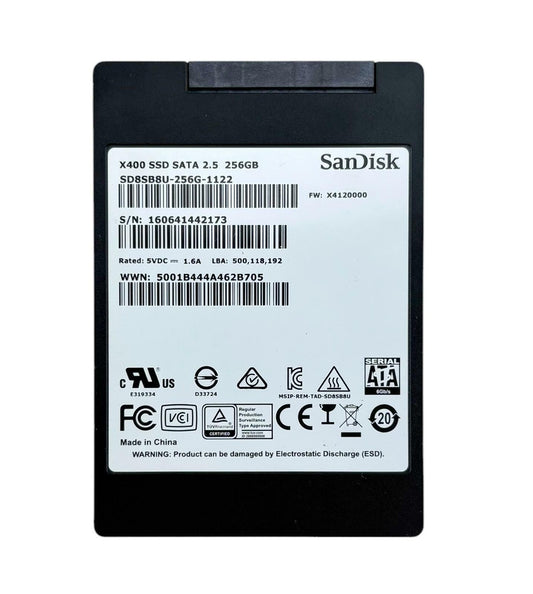 SanDisk X400 SD8SB8U-256G-1122 256GB SATA 6Gb/s 2.5" Internal SSD