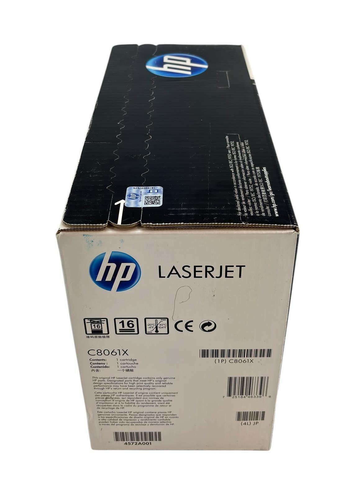 NEW - Genuine HP 61X C8061X LaserJet Black Toner Print Cartridge