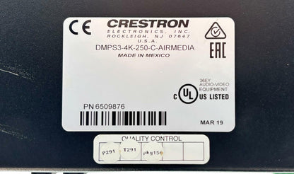 Crestron DMPS3-4K-250-C Air Media DigitalMedia 4K Presentation System