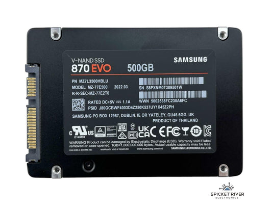 Samsung 870 EVO MZ-77E500 500GB SATA 6Gb/s 2.5" Internal SSD Solid State Drive