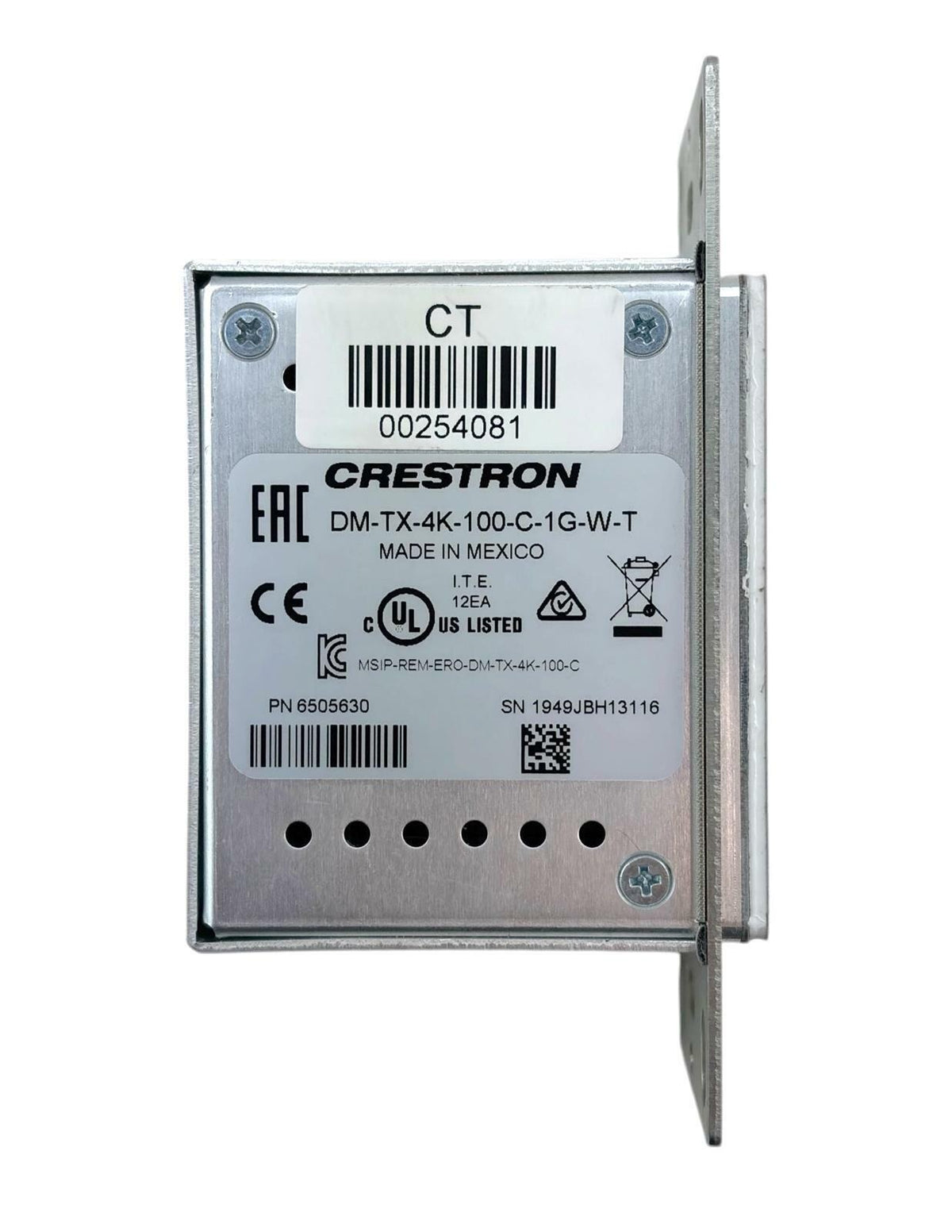 Crestron DM-TX-4K-100-C-1G-W-T DigitalMedia Wall Unit 8G+ 6505630